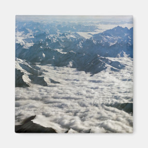Himalaya mountains under clouds - Tibet Magnet