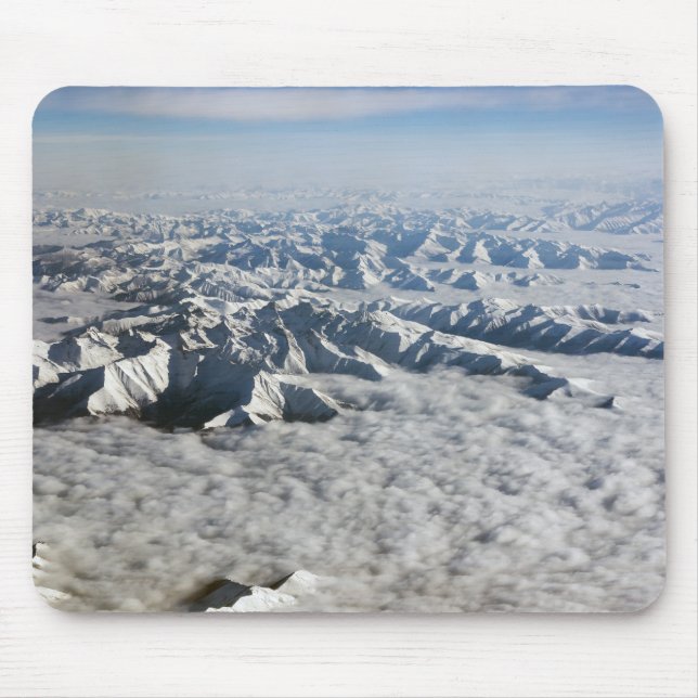Himalaya mountains under clouds - Tibet Mouse Pad (Front)