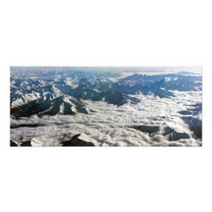 Himalaya mountains under clouds - Tibet Photo Print