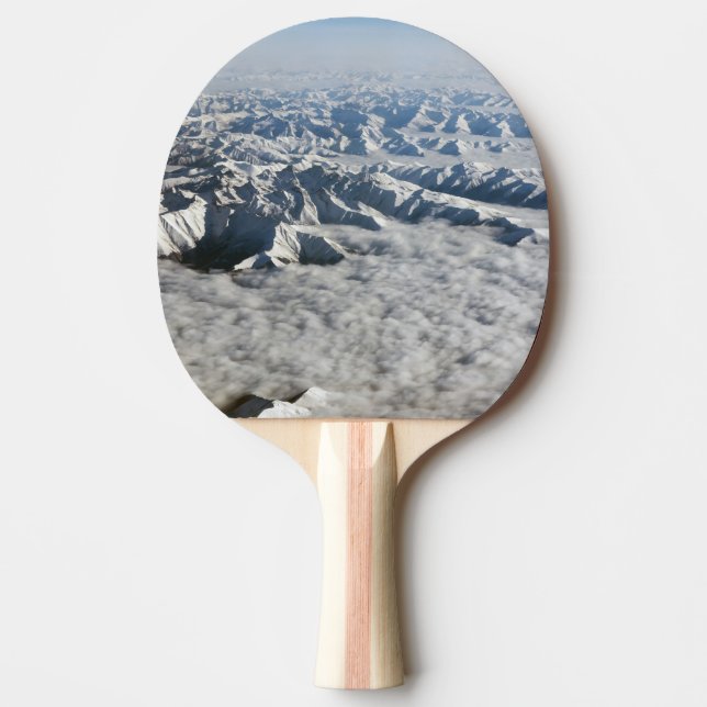 Himalaya mountains under clouds - Tibet Ping Pong Paddle (Front)