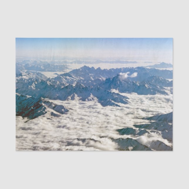 Himalaya mountains under clouds - Tibet Tissue Paper (Front)