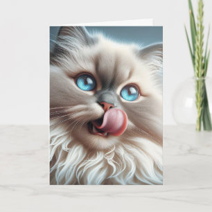 Himalayan Cat Birthday Humour Card