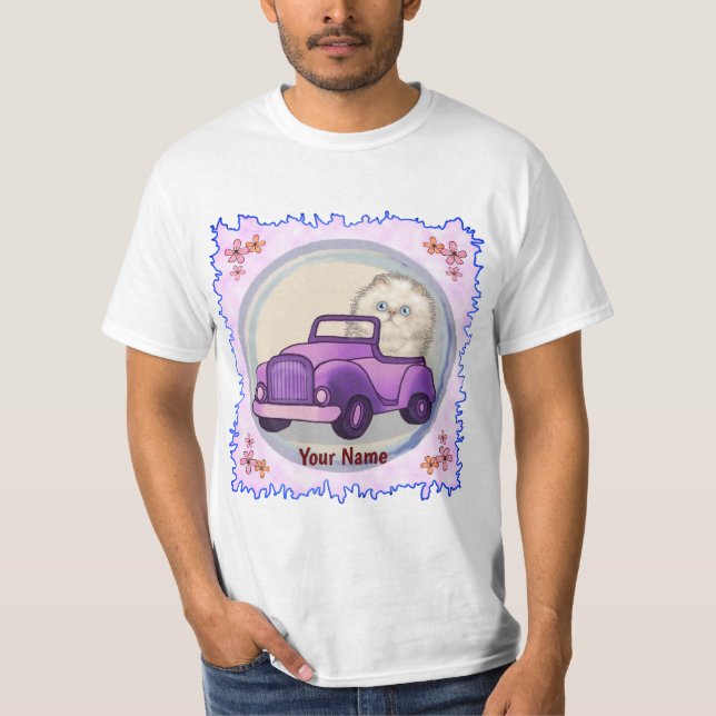 Himalayan Cat Car  T-Shirt (Front)