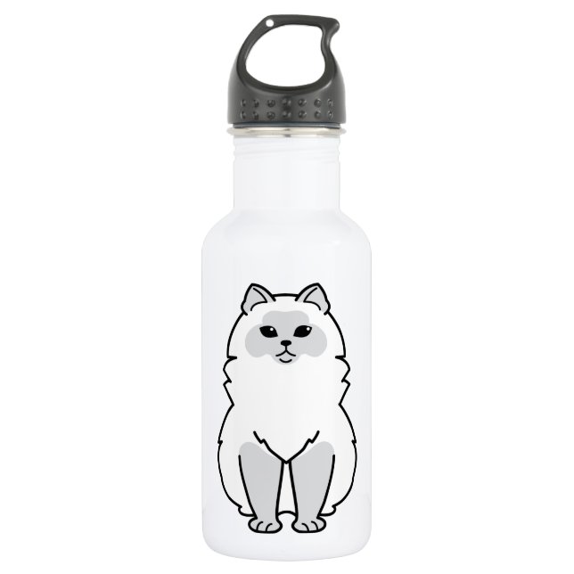 Himalayan Cat Cartoon 532 Ml Water Bottle (Front)