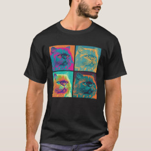 Himalayan Cat Pop Illustration Colourful Animal  1 T-Shirt