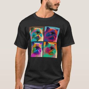Himalayan Cat Pop Illustration Colourful Animal  2 T-Shirt
