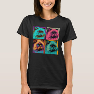 Himalayan Cat Pop Illustration Colourful Animal T-Shirt
