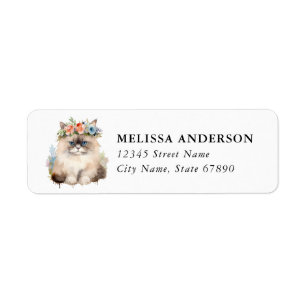 Himalayan Cat Return Address Labels