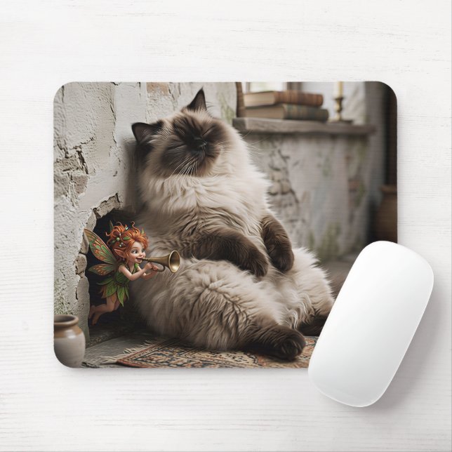 Himalayan Kitty and Pixie Wake Up Surprise  Mouse Pad (With Mouse)