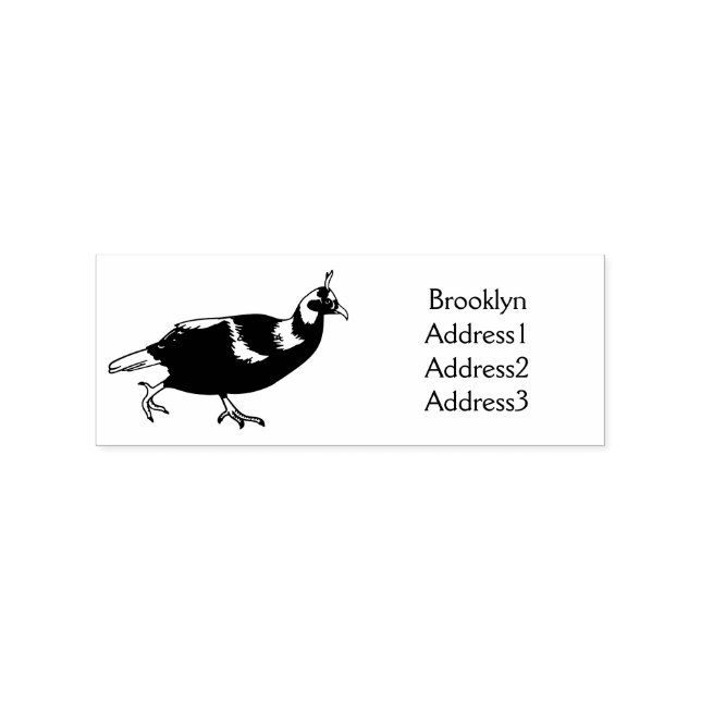 Himalayan monal bird cartoon illustration  rubber stamp (Imprint)