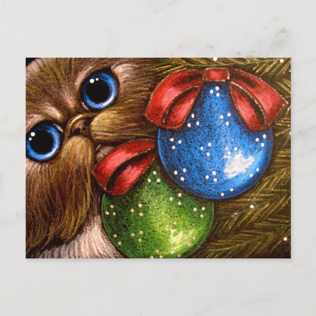 HIMALAYAN PERSIAN CAT HOLIDAY Postcard (Front)