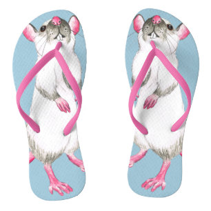Himalayan rat art flip flops