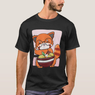 Himalayan Red Panda Ra I Love Ra Japanese Noodles T-Shirt
