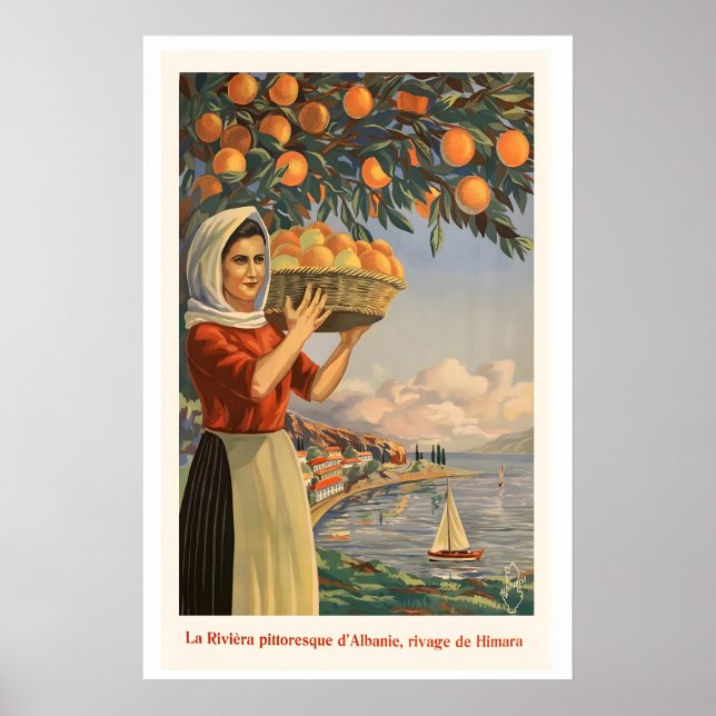 Himara Albania The Picturesque Riviera Vintage Poster (Front)