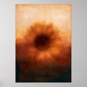 Himawari Sunflower Abstract Colour Field Art Poster