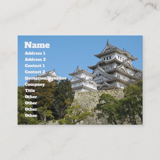 Himeji Castle 姫路城, Hyogo, Japan Business Card (Front)