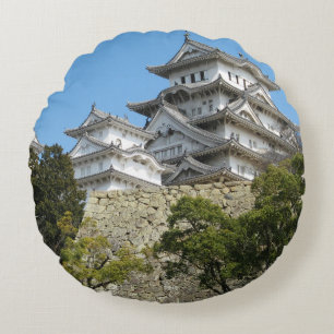 Himeji Castle 姫路城, Hyogo, Japan Round Cushion