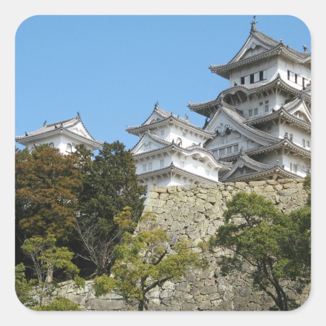Himeji Castle 姫路城, Hyogo, Japan Square Sticker (Front)