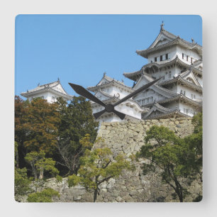 Himeji Castle 姫路城, Hyogo, Japan Square Wall Clock