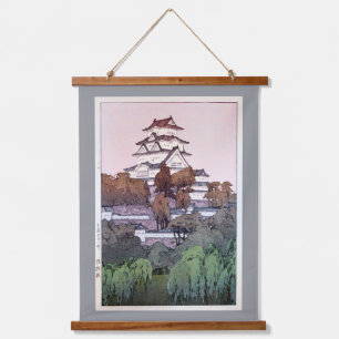 Himeji Castle, Hiroshi Yoshida, Woodcut Hanging Tapestry