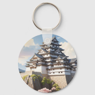 Himeji Castle Majestic Fortress Japanese History Key Ring