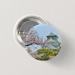 Himeji Castle with cherry blossoms Japan 3 Cm Round Badge