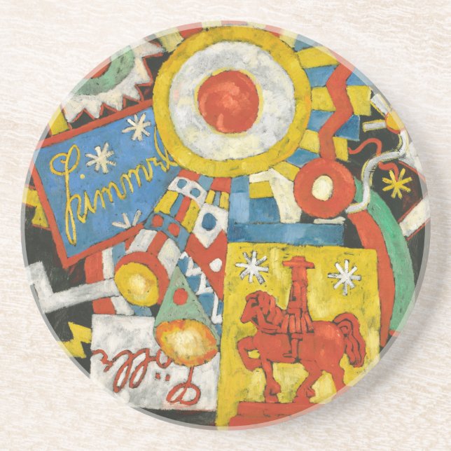 Himmel by Marsden Hartley, Vintage Expressionism Coaster (Front)