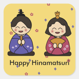 Hina Ningyo Square Stickers
