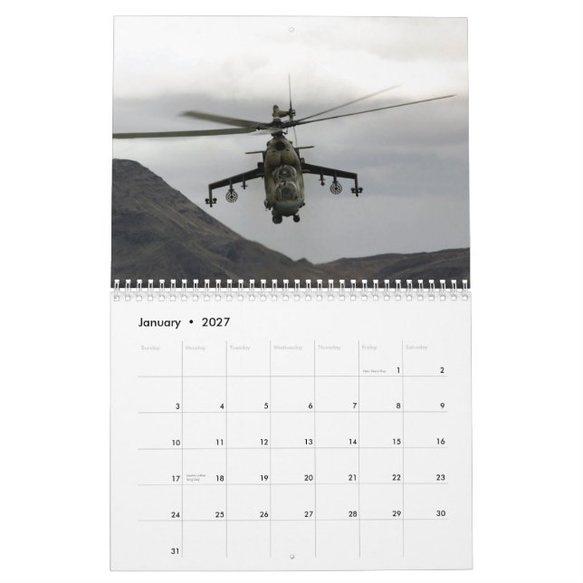 Hind Gunship Calendar (Jan 2027)