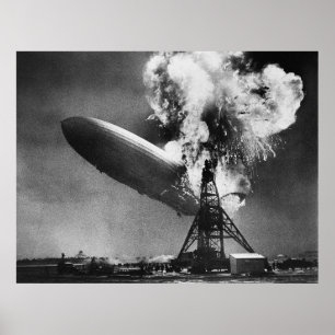 Hindenburg Airship Disaster, Luftschiff Zeppelin Poster
