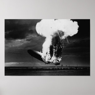 Hindenburg Disaster - Zeppelin Explosion Photo Poster