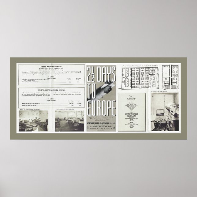 Hindenburg Vintage Travel Brochures Poster (Front)