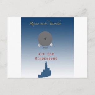 Hindenburg Zeppelin Postcard