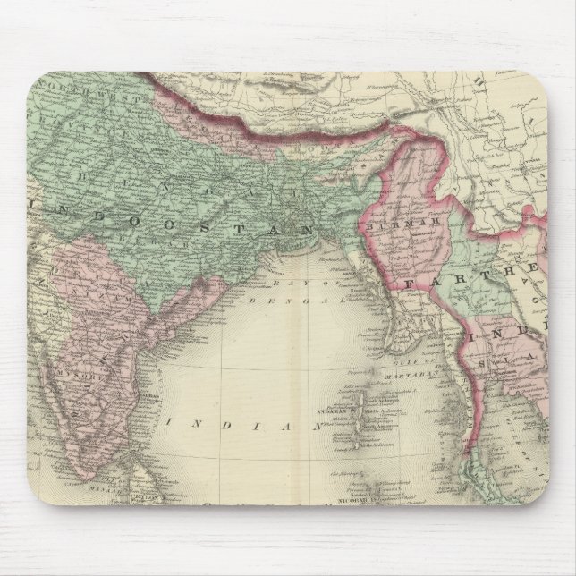 Hindoostan and Farther India Mouse Pad (Front)