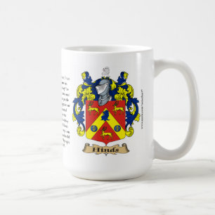 Hinds, the Origin, the Meaning and the Crest Coffee Mug