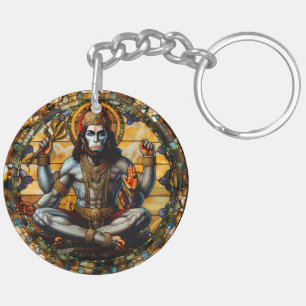 Hindu Deity Protection Hanuman, Spiritual Energy Key Ring