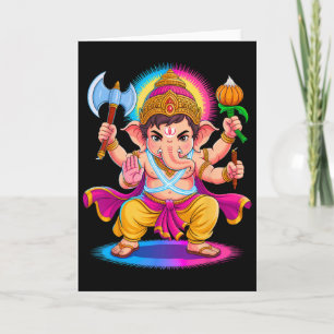 Hindu Ganesha Puja Elephant God India Meditation Y Card