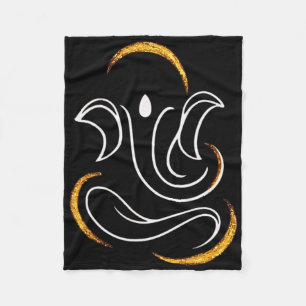 Hindu Ganesha Puja Elephant God India Meditation Y Fleece Blanket