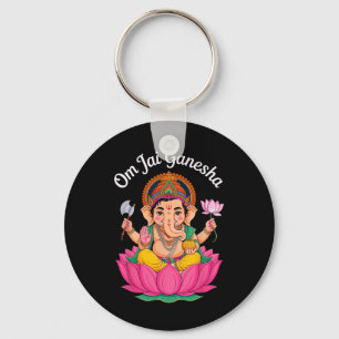 Hindu Ganesha Puja Elephant God India Meditation Y Key Ring