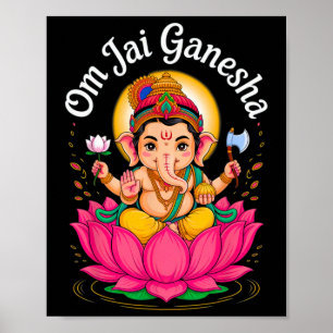 Hindu Ganesha Puja Elephant God India Meditation Y Poster
