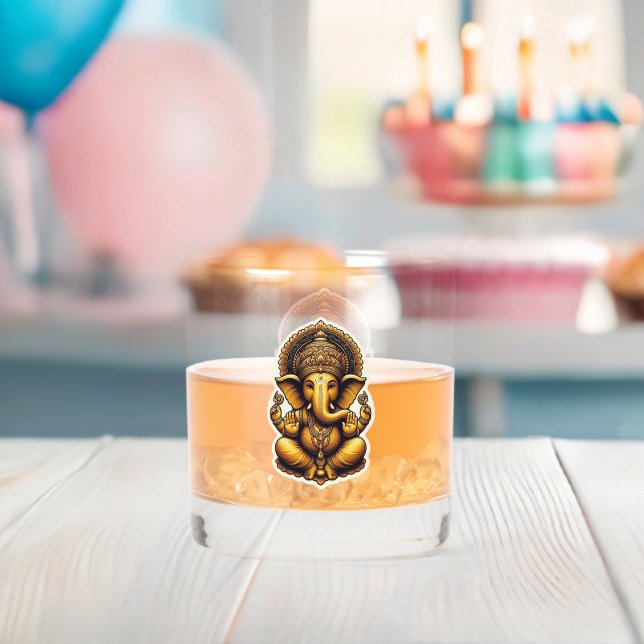 Hindu God Ganesh / Ganesha  Whiskey Glass (Insitu (Baby Shower))
