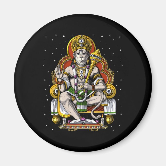 Hindu God Hanuman Magnet (Front)