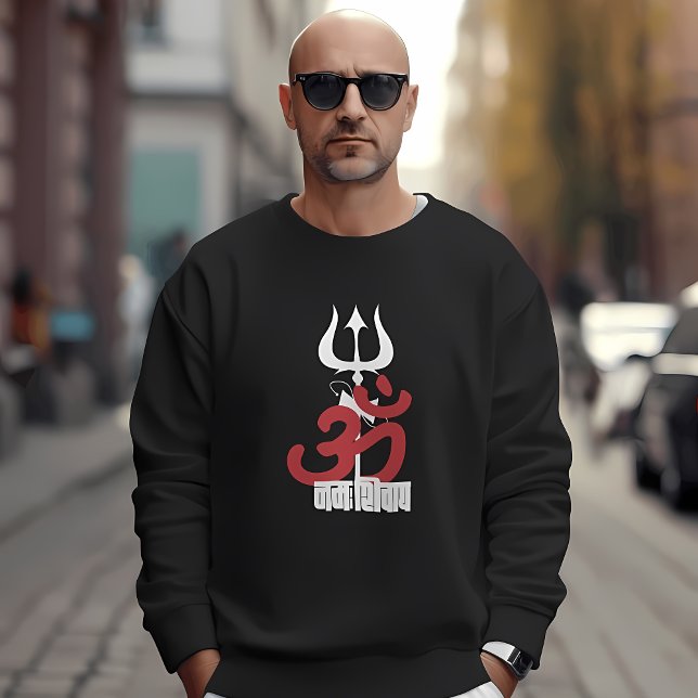 Hindu God Shiva Om Namah Shivay with Trident OM Sweatshirt (Creator Uploaded)
