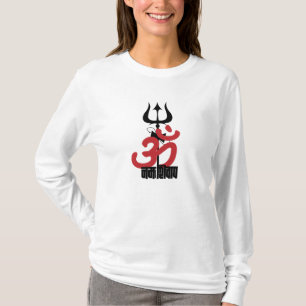 Hindu God Shiva Om Namah Shivay with Trident OM T-Shirt