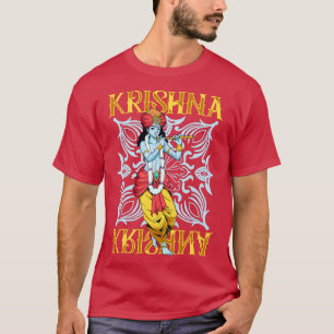 Hindu god the blue flute player Krishna T-Shirt