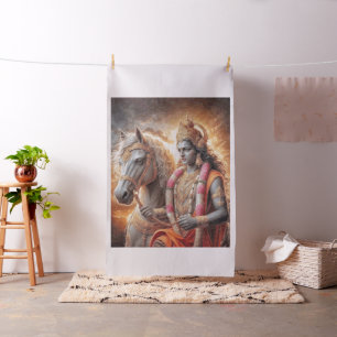 Hindu God with Horse - Fabric