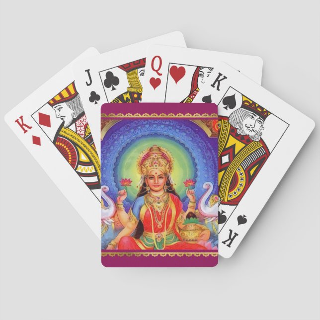 Hindu Goddess Lakshmi Maa Playing Cards (Back)