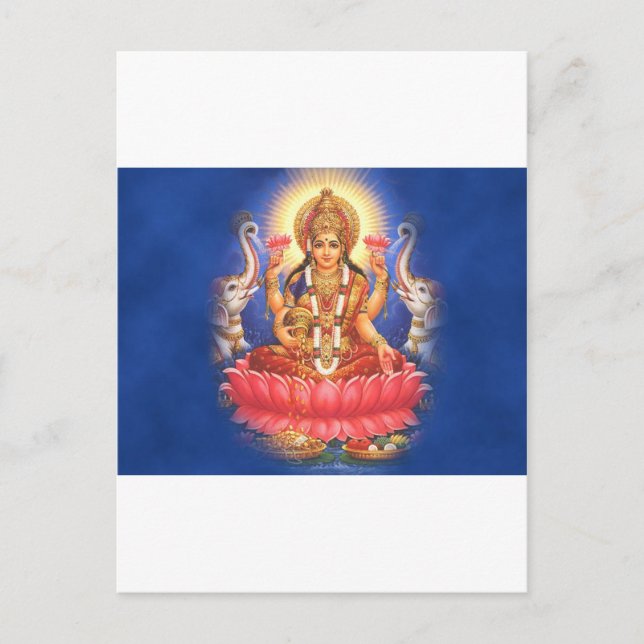 Hindu Goddess Laxmi Devi Mata Postcard (Front)