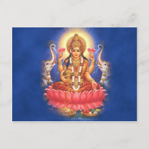 Hindu Goddess Laxmi Devi Mata Postcard