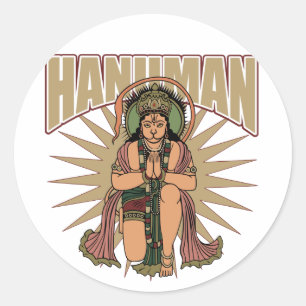 Hindu Hanuman Classic Round Sticker